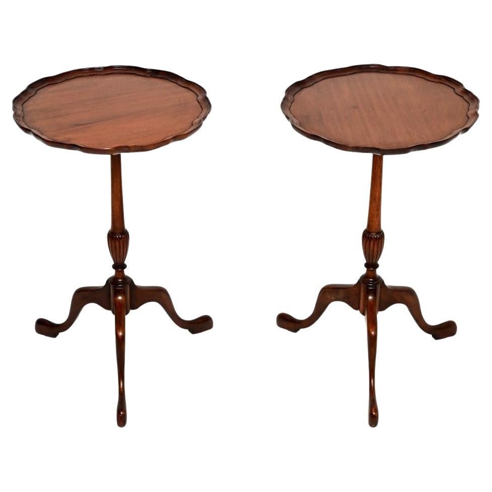 Pair of Antique Georgian Style Wine Tables For Sale