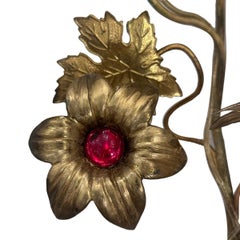 Pair of Antique Gilt Floral Sconces