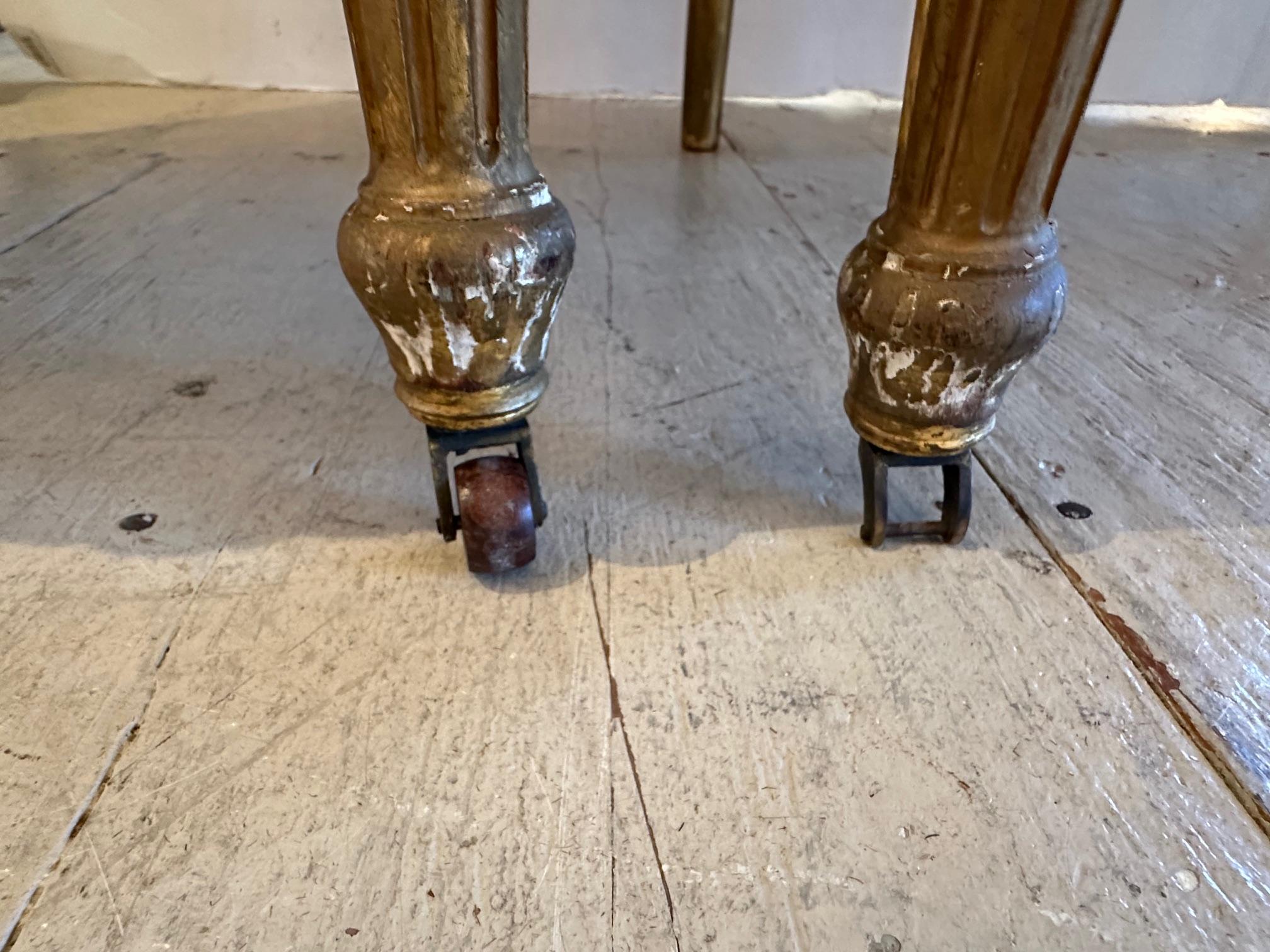 Pair of Antique Giltwood & Velvet Louis XVI Side Chairs For Sale 4