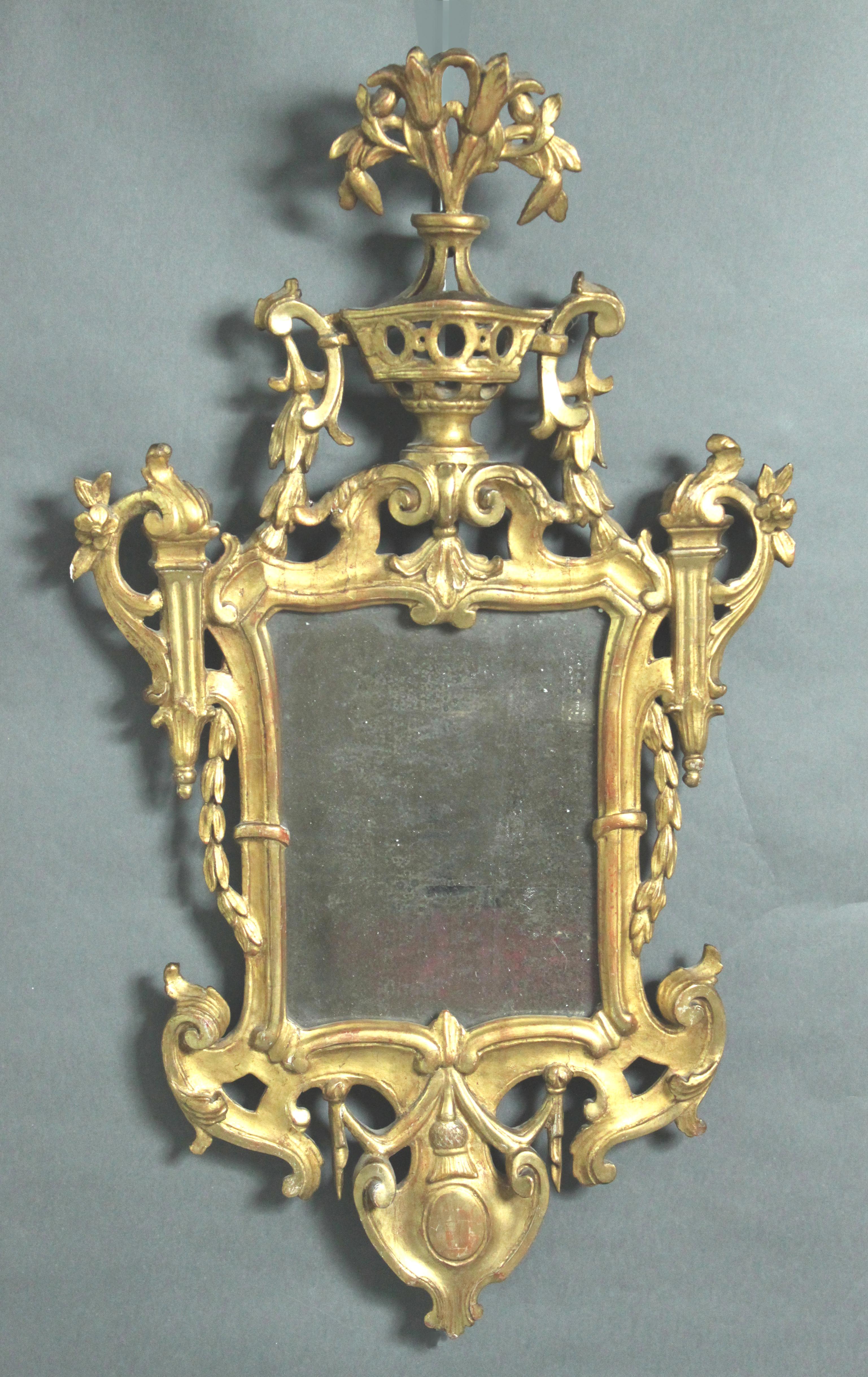 Neoclassical Pair of Antique Girandole Mirrors
