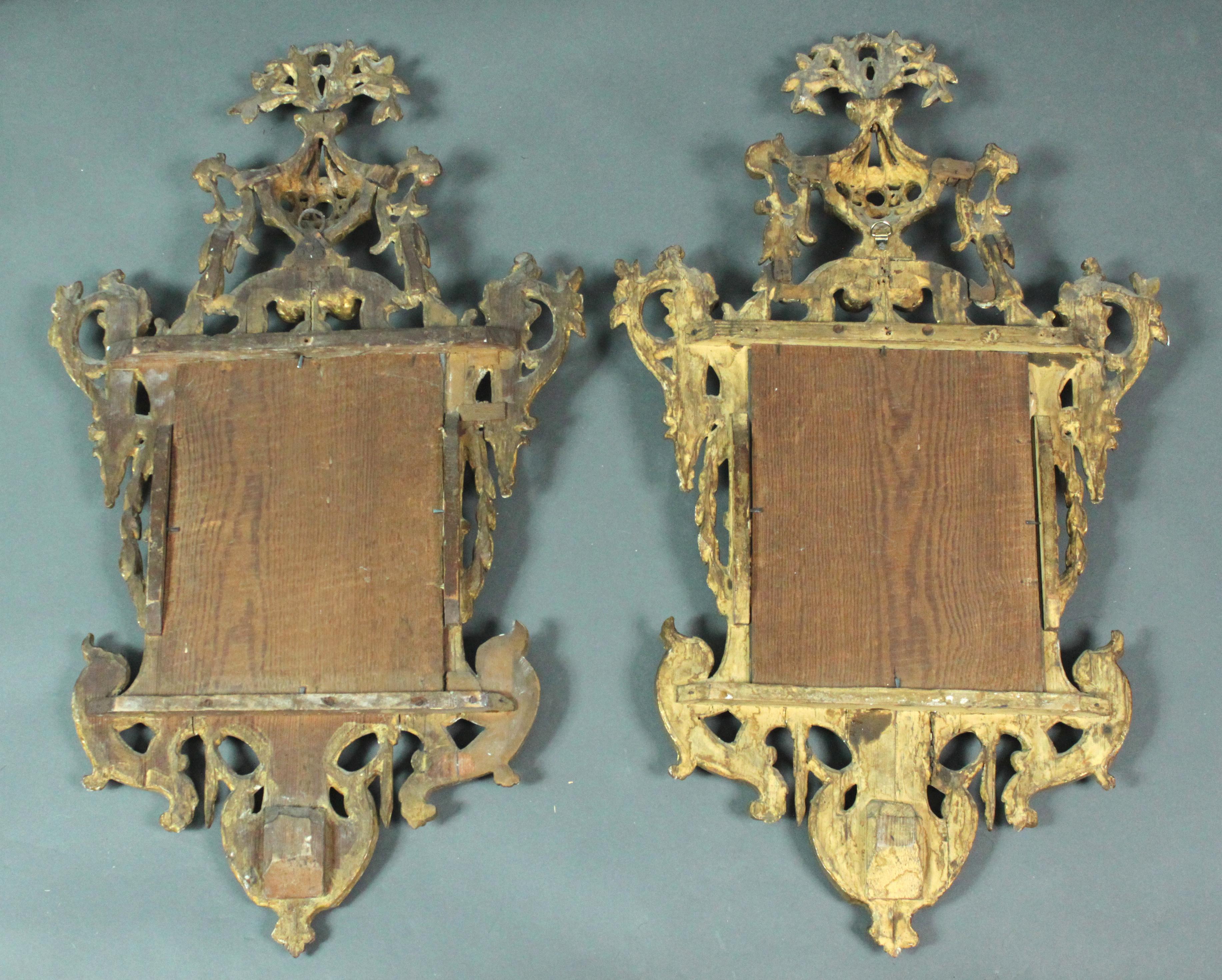 18th Century Pair of Antique Girandole Mirrors