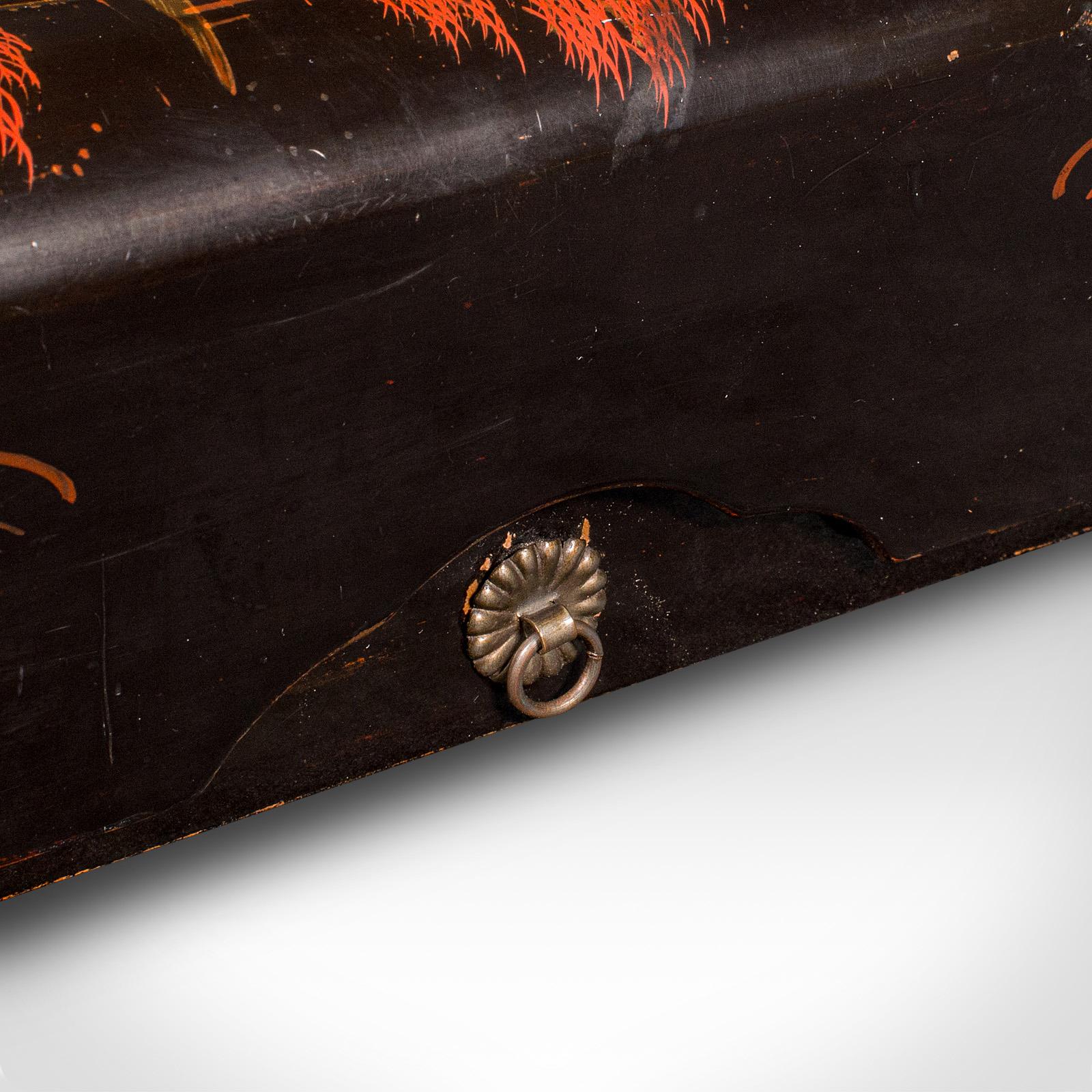 Pair of Antique Glove Boxes, Japanese Lacquered Lidded Dishes, Victorian, C.1900 For Sale 2