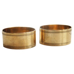 Pair of Vintage Gold Plated Napkin Rings. English C.1910