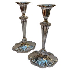Pair of Antique Gotham Silver Plate Candlesticks Year Mark 1914