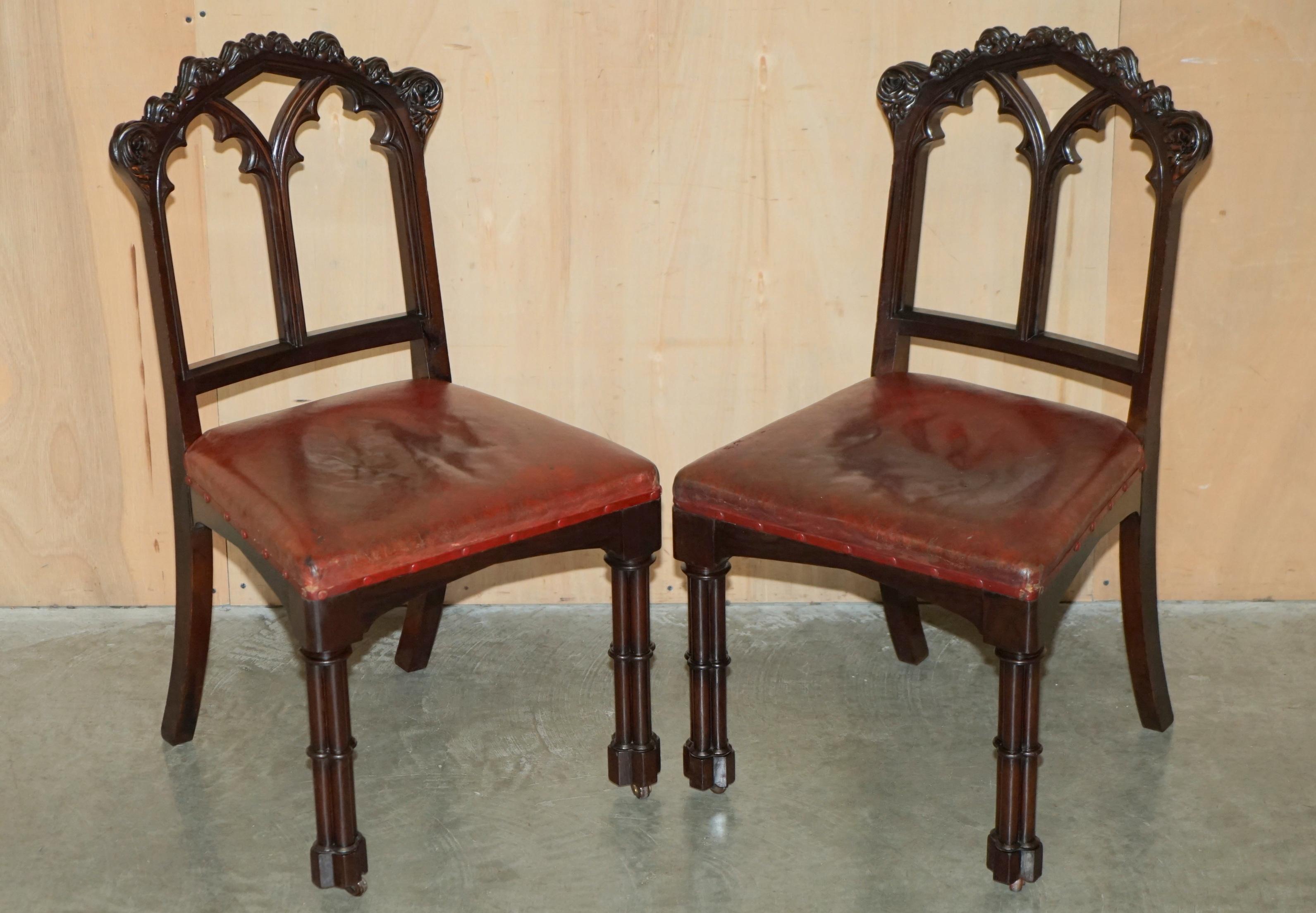 Royal House Antiques

Royal House Antiques is delighted to offer for sale this exquisite, highly collectable pair of Gothic Revival A.W.N Pugin side chairs with ornately carved frames

Please note the delivery fee listed is just a guide, it covers