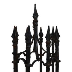 Pair Of Antique Gothic Cast Iron Architectural Trellises C1890