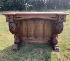 Pair of Antique Gothic Console Tables and Mirrors from Manchester Town Hall
