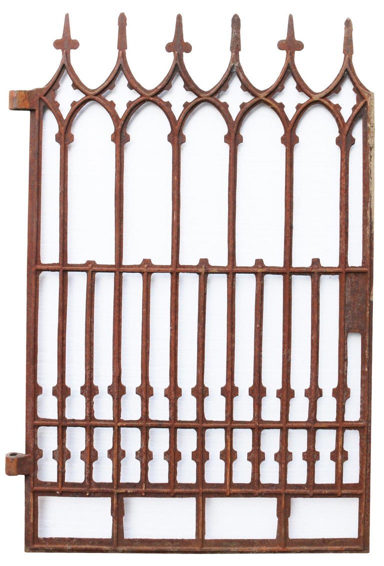 Pair of Antique Gothic Style Cast Iron Garden Gates at 1stDibs gothic