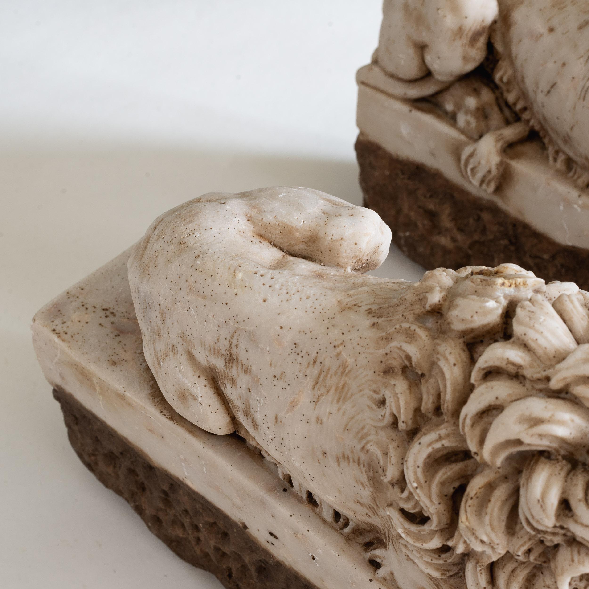 Paire de Lions anciens Grand Tour Canova en vente 10