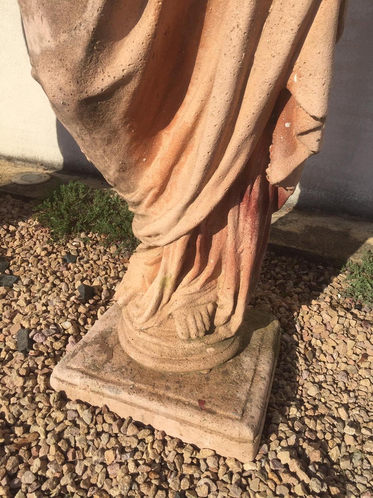 Mid-20th Century Pair of Antique Greek Cariatide Stone Statues, 1950s