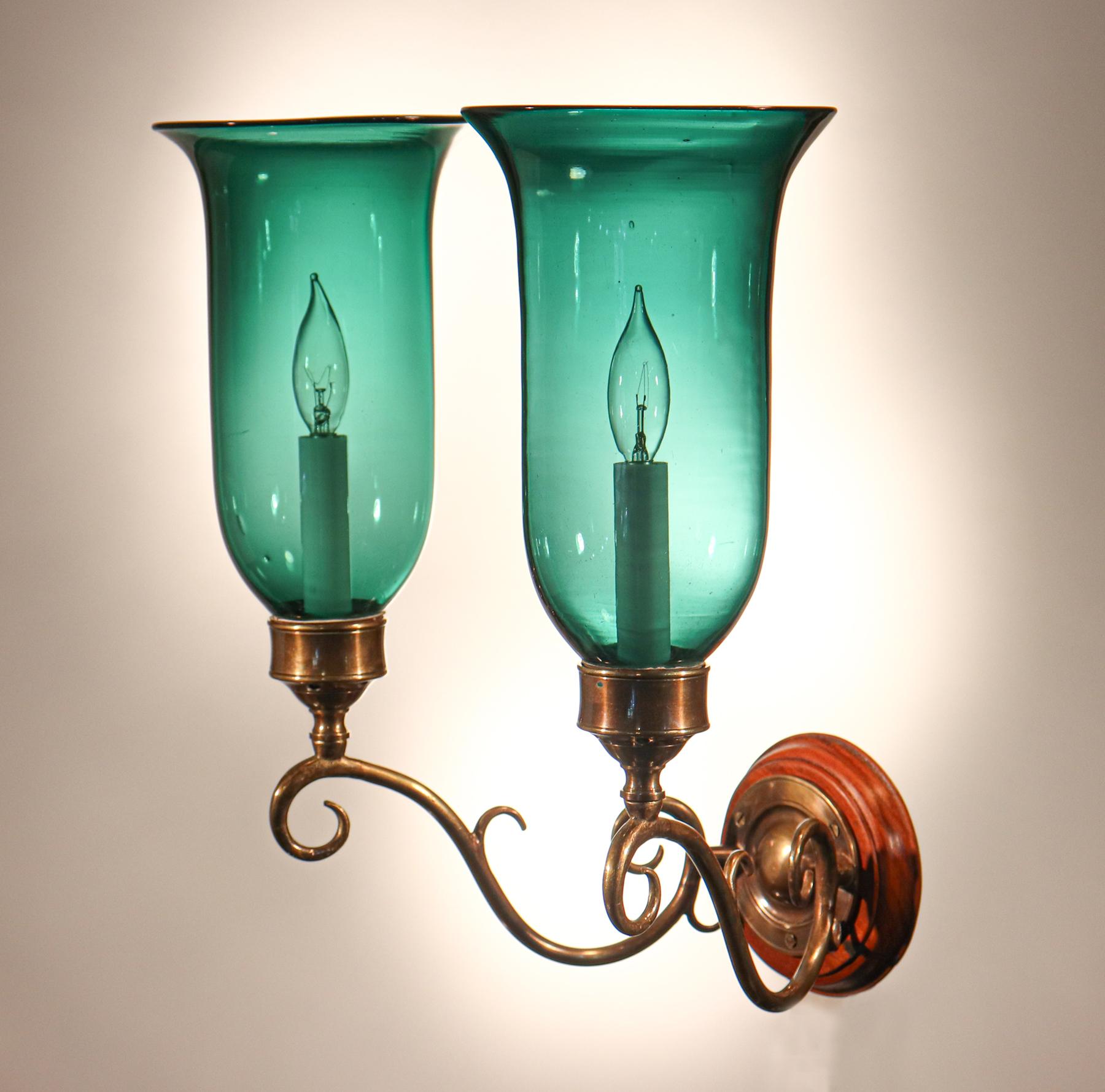 antique double arm wall lighting
