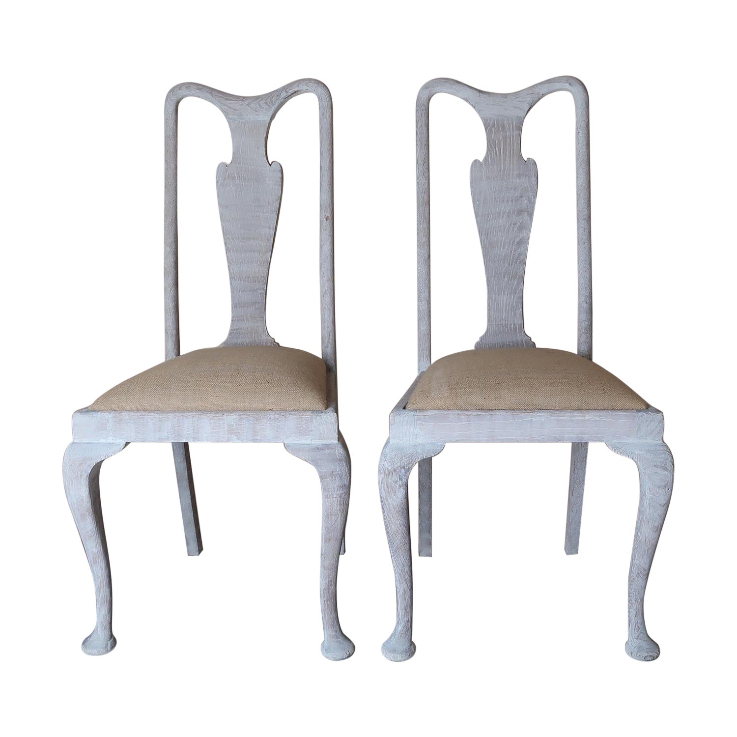 Pair of Antique Gustavian Style Urn Back Chairs, English, C.1920