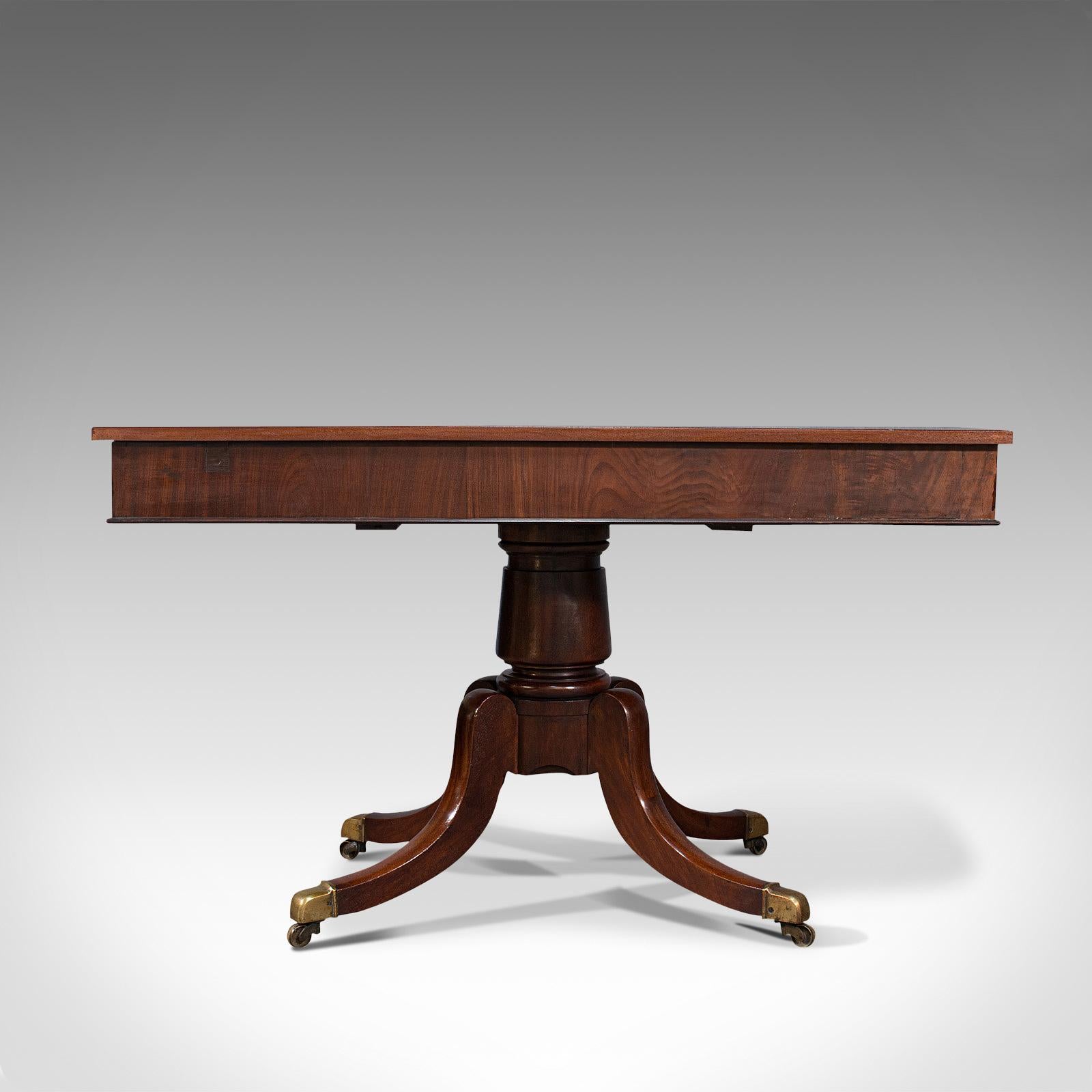 Pair of Antique Hall Tables, English, Mahogany, Side, Lamp, Regency, circa 1830 In Good Condition In Hele, Devon, GB