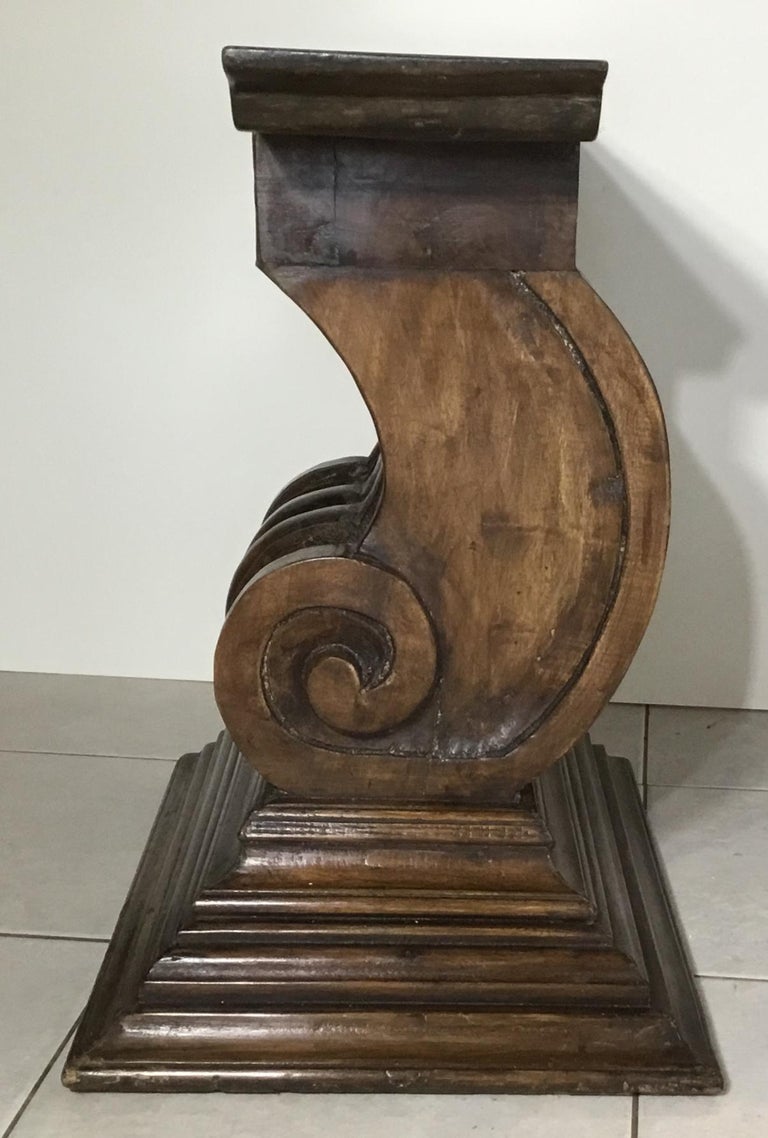 Pair of Antique Hand Carved Wood Console Or Table Base. at 1stDibs ...