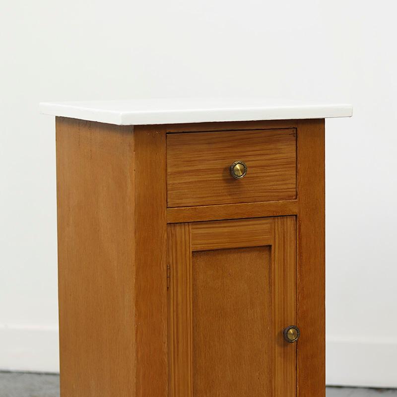 XX secolo Coppia di Comodini antichi in finto Boi dipinti a mano in vendita