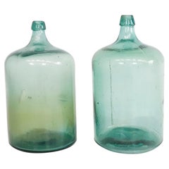 Pair of Antique Handmade Water Bottles