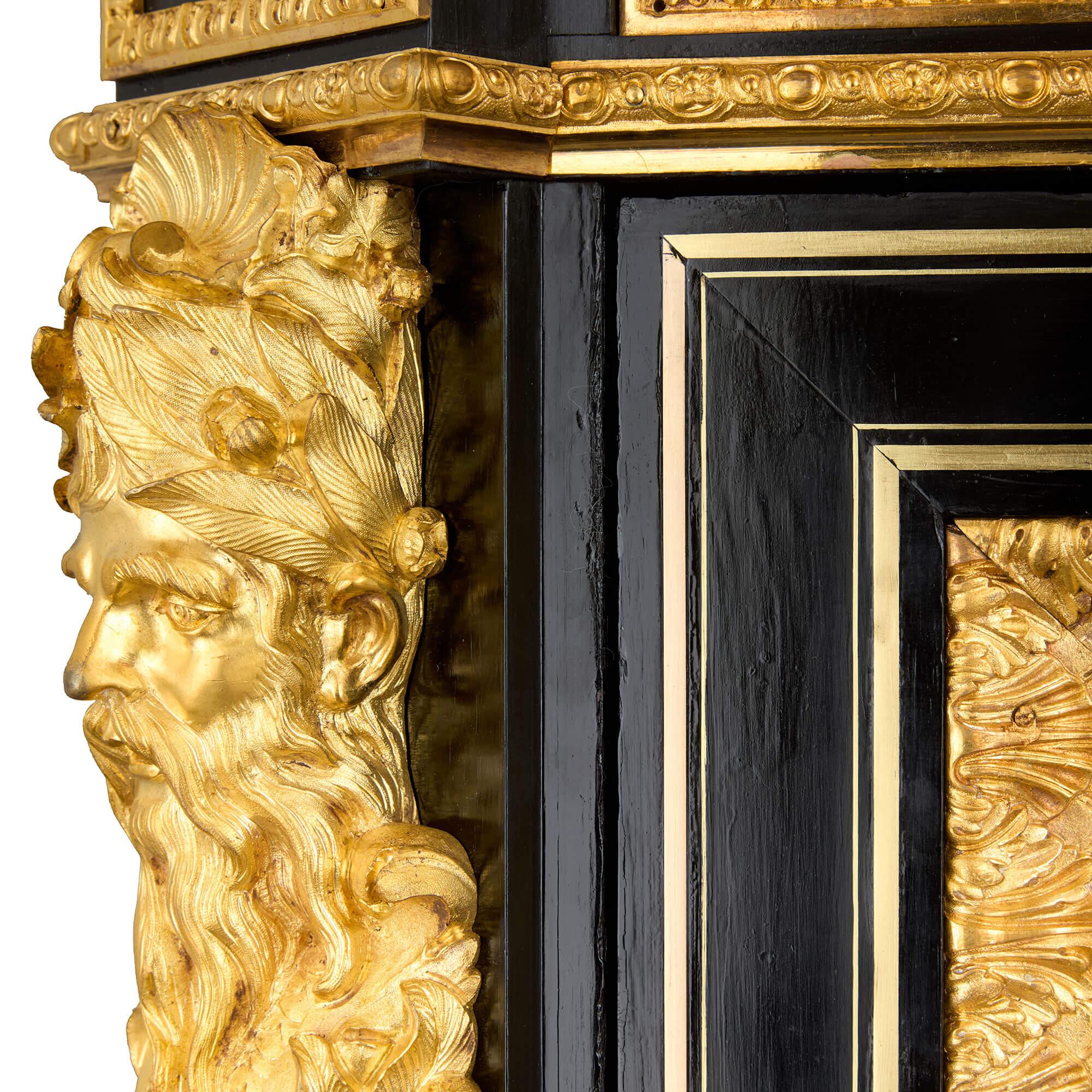 Ein Paar antike Schränke aus Hartstein und Ormolu von Béfort Jeune im Angebot 1