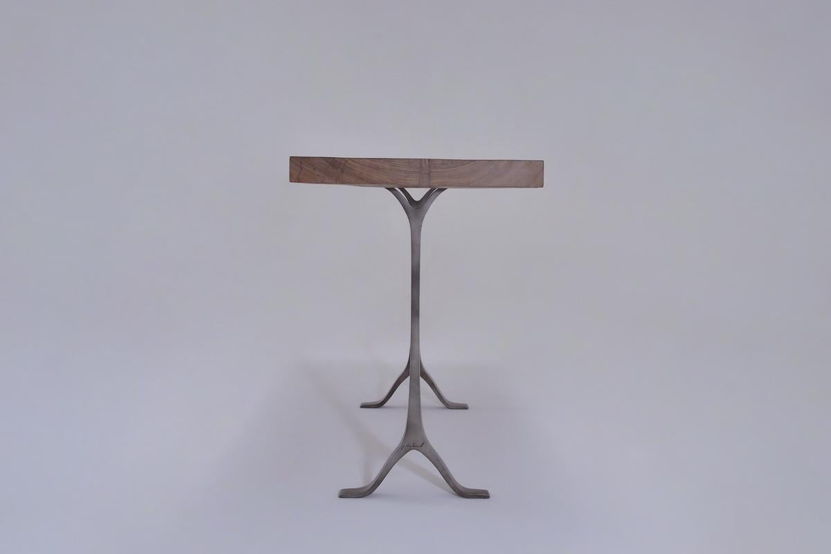 Pair of Antique Hardwood Console Table on Sand-Cast Base by P. Tendercool For Sale 4