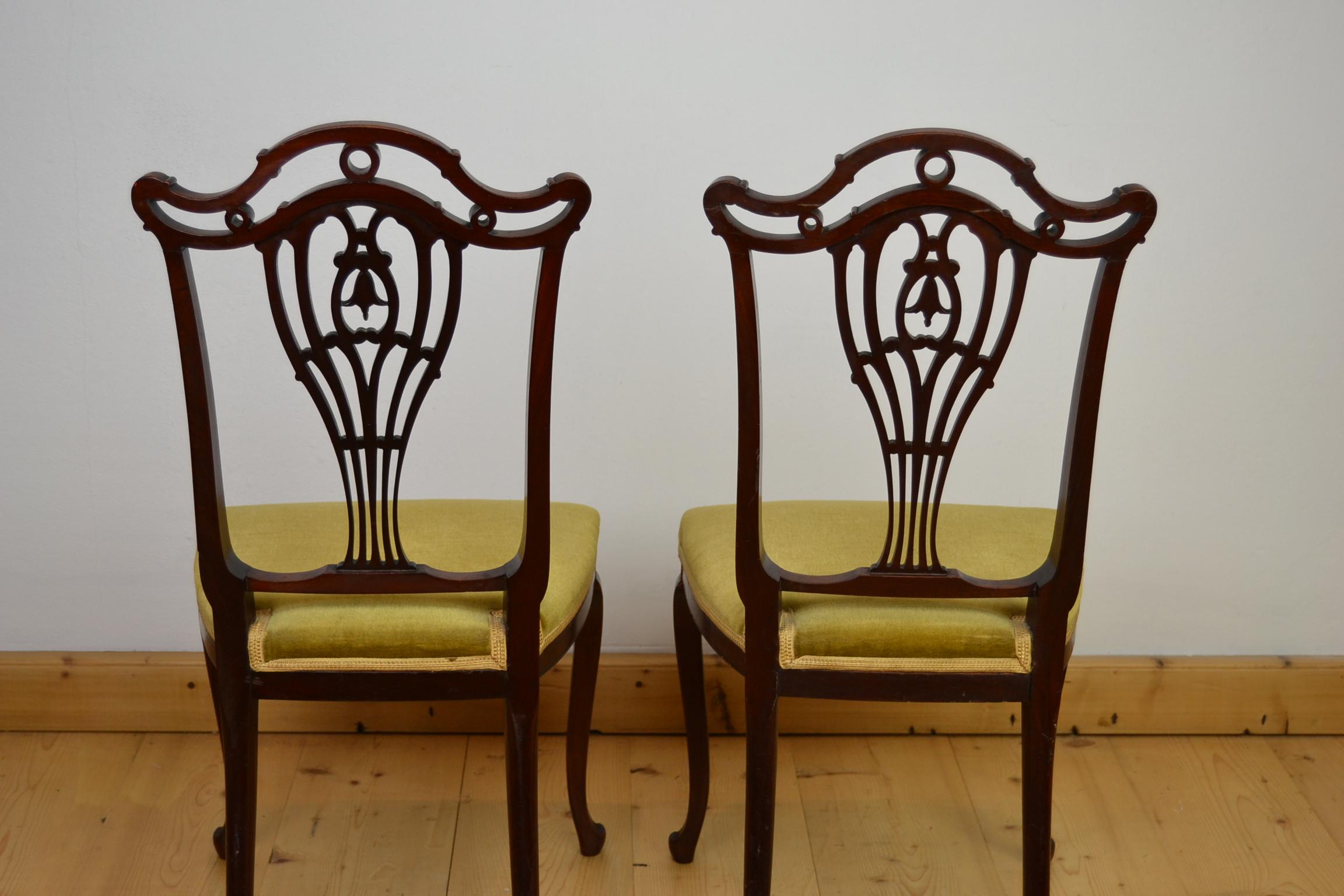 Hollandia Pander & Zn Pair of Side Chairs, Late 19th Century For Sale 8