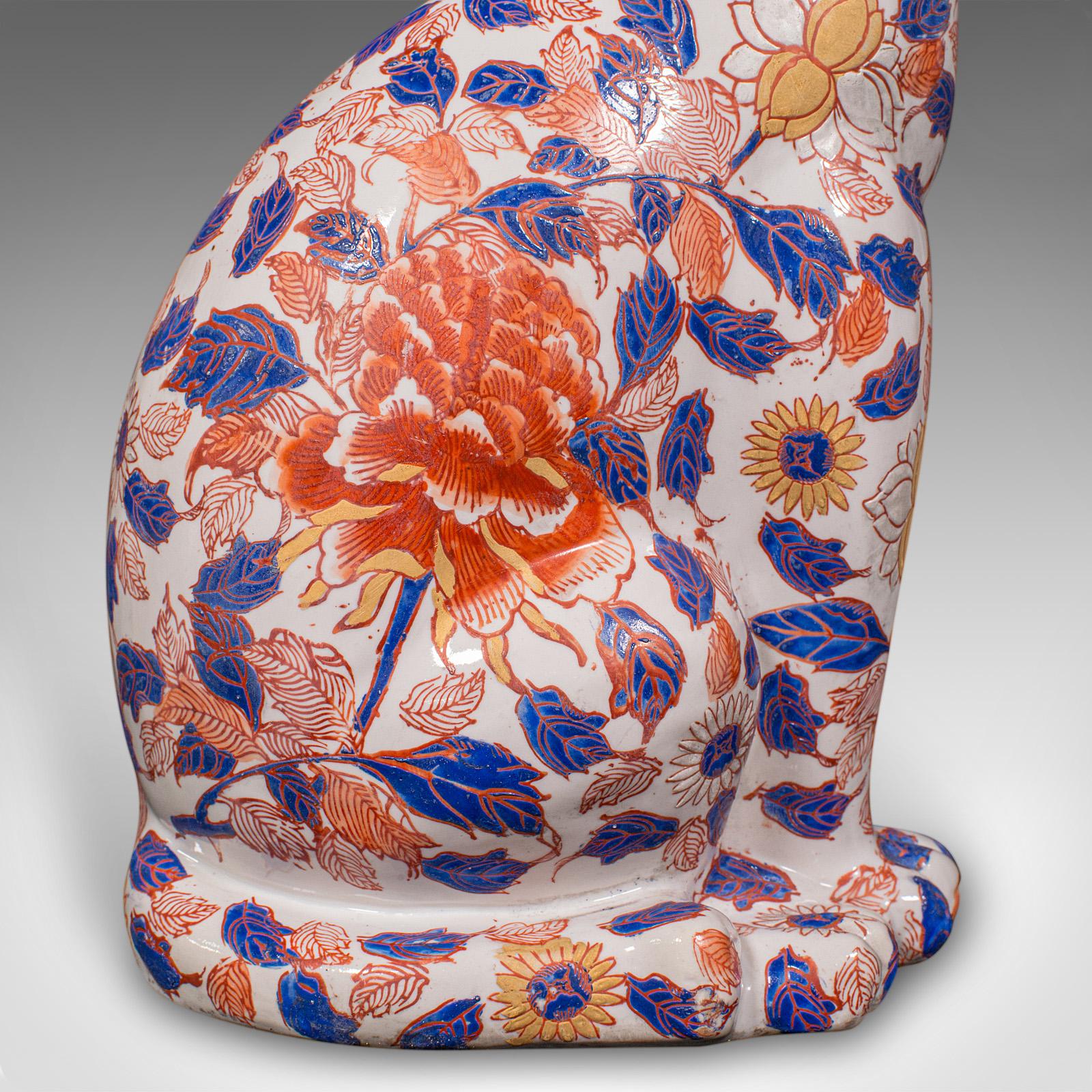 Pair of Antique Imari Cat Figures, Japanese, Ceramic, Bookends, Edwardian, 1910 4