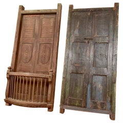 Pair of Antique Indian Balcony Doors, 20th Century