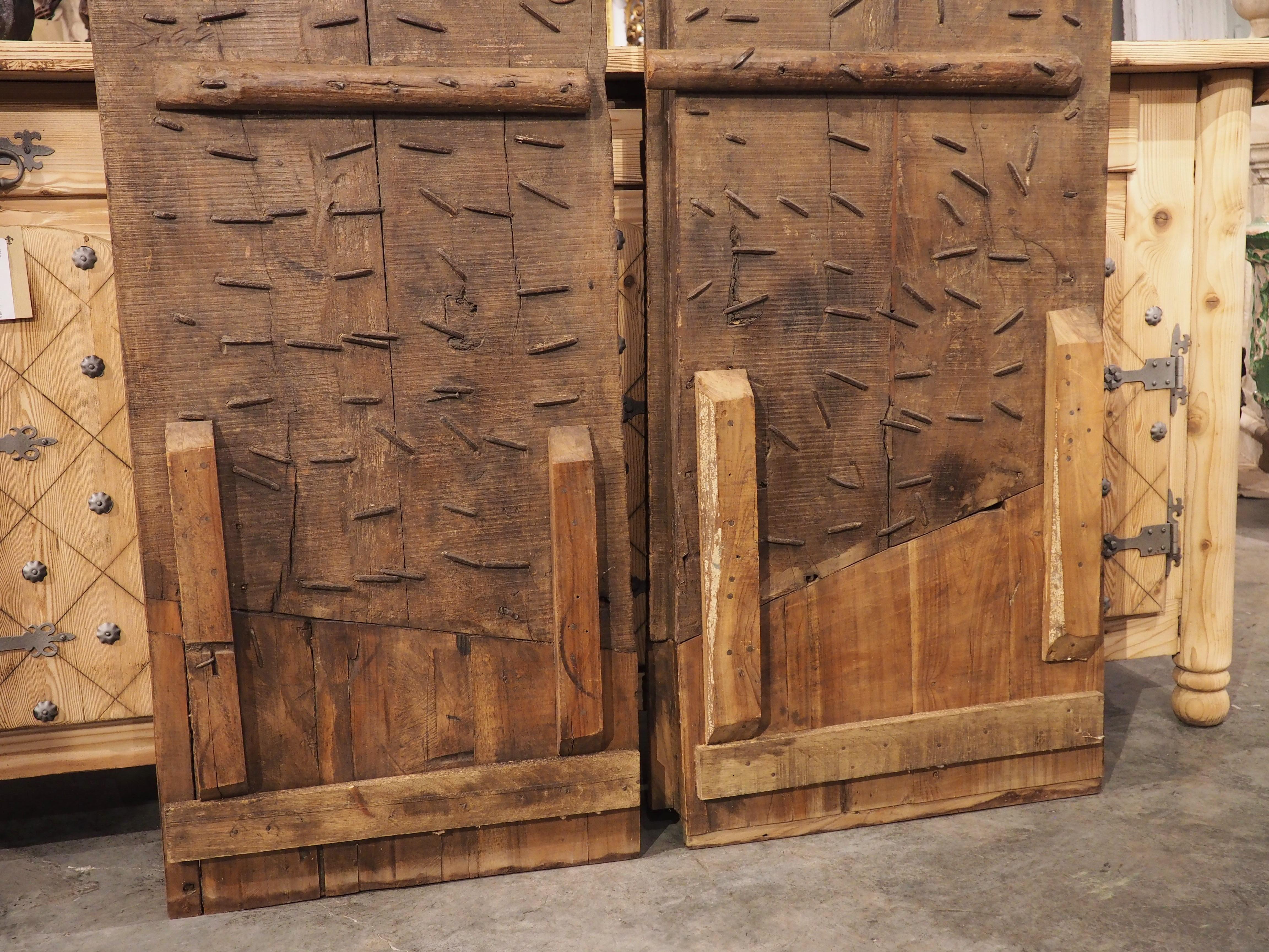 Pair of Antique Indian Teakwood Doors, 19th Century 9