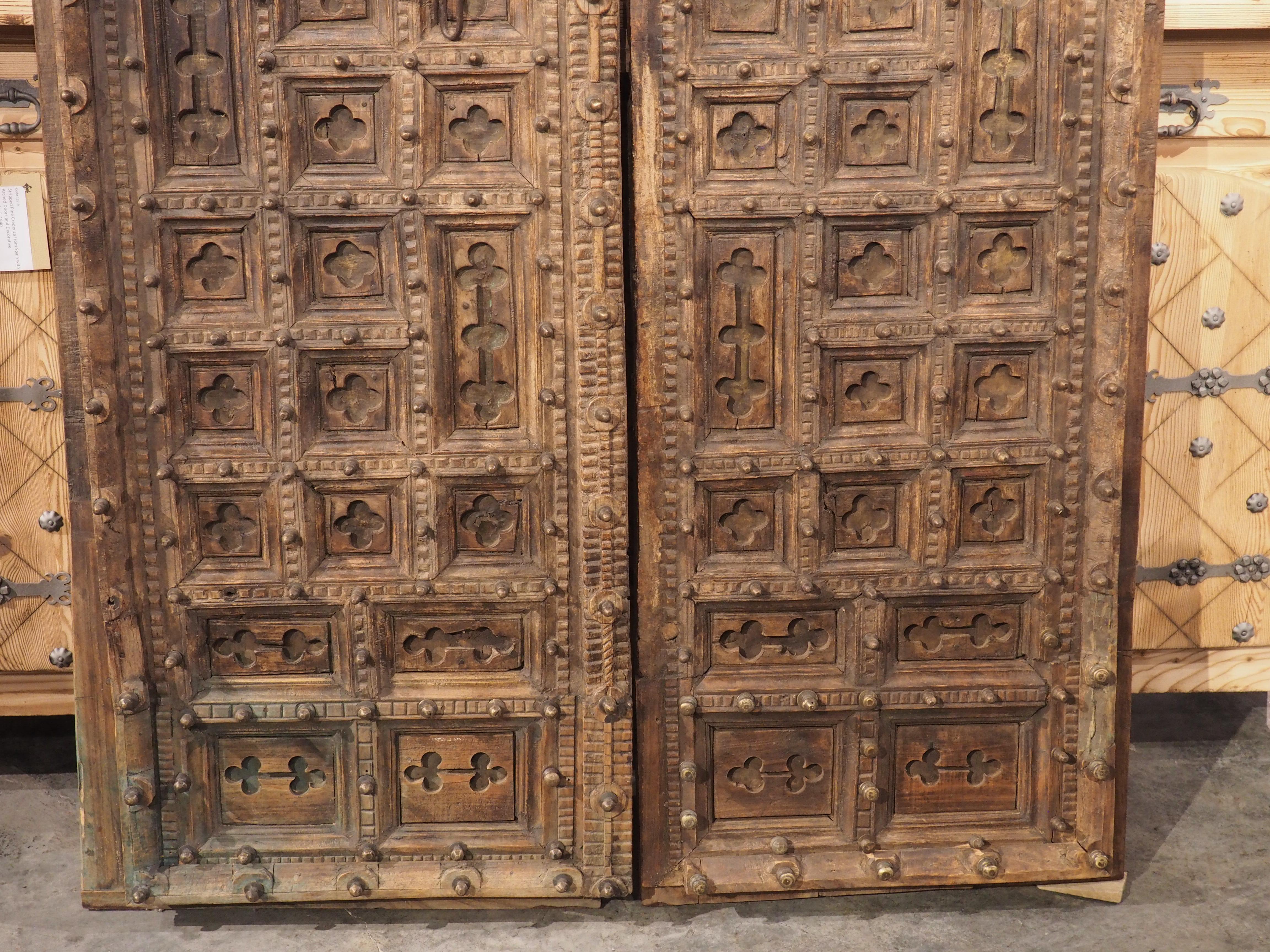 Pair of Antique Indian Teakwood Doors, 19th Century 4