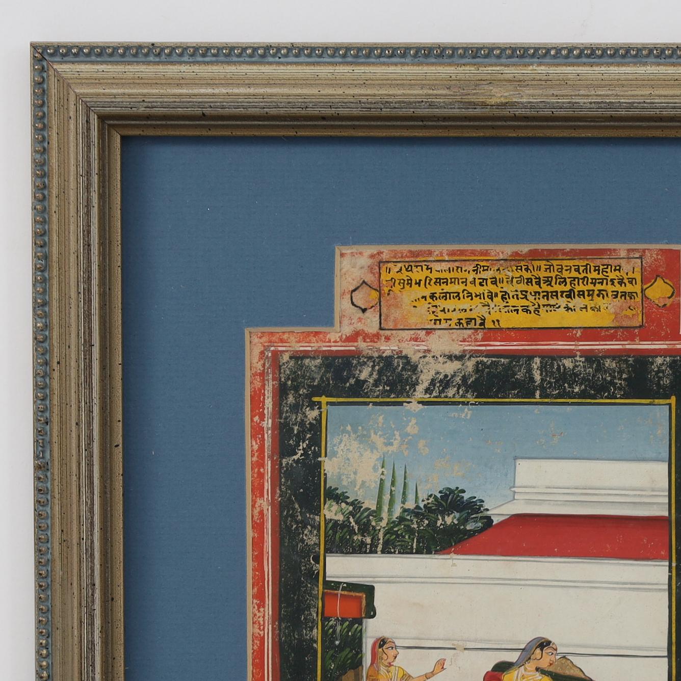 Anglo-Indian Pair of Antique Indo Persian Illustrations of Cultural Events For Sale