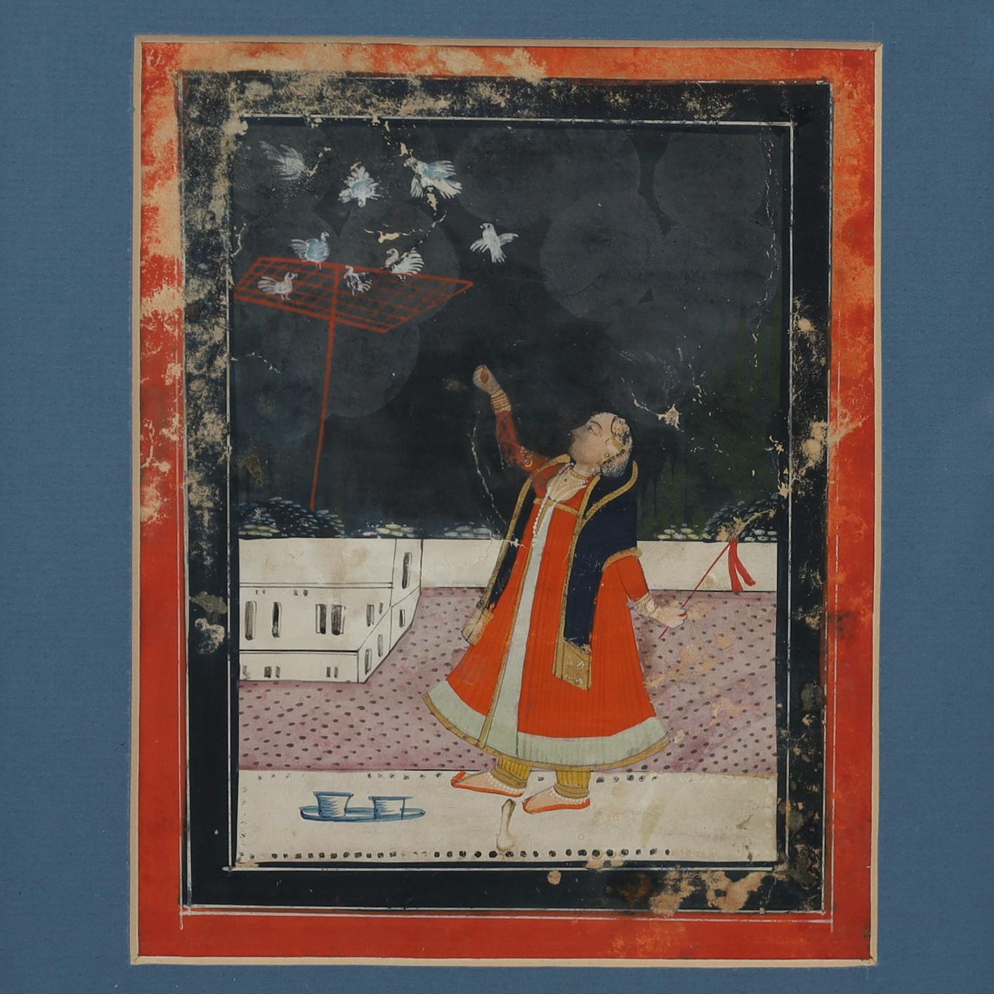 Pair of Antique Indo Persian Illustrations of Cultural Events For Sale 1