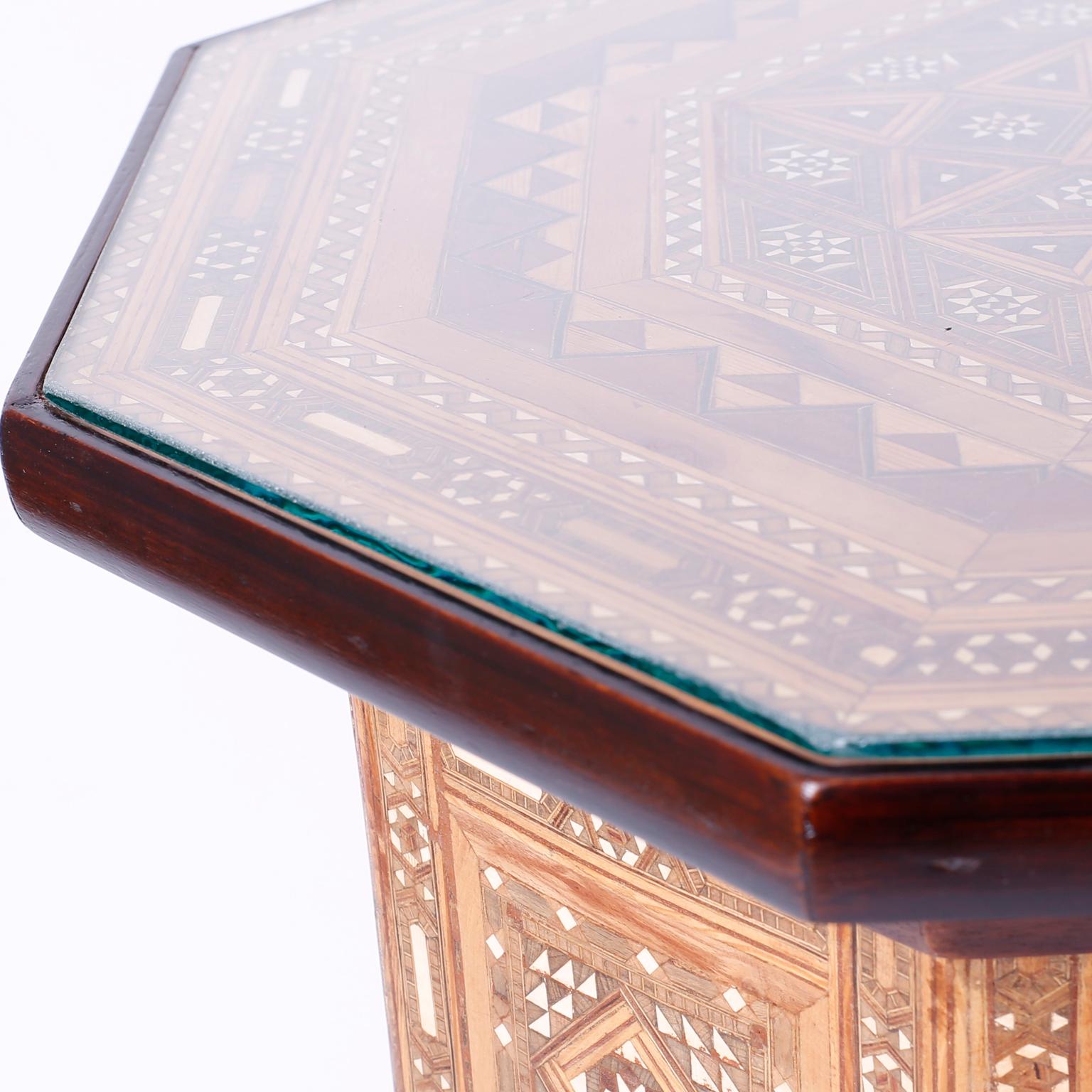 Pair of Antique Inlaid Syrian Side Tables 4