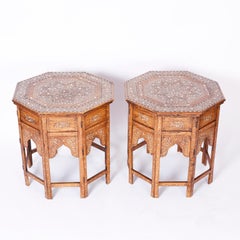Pair of Antique Inlaid Tables or Stands