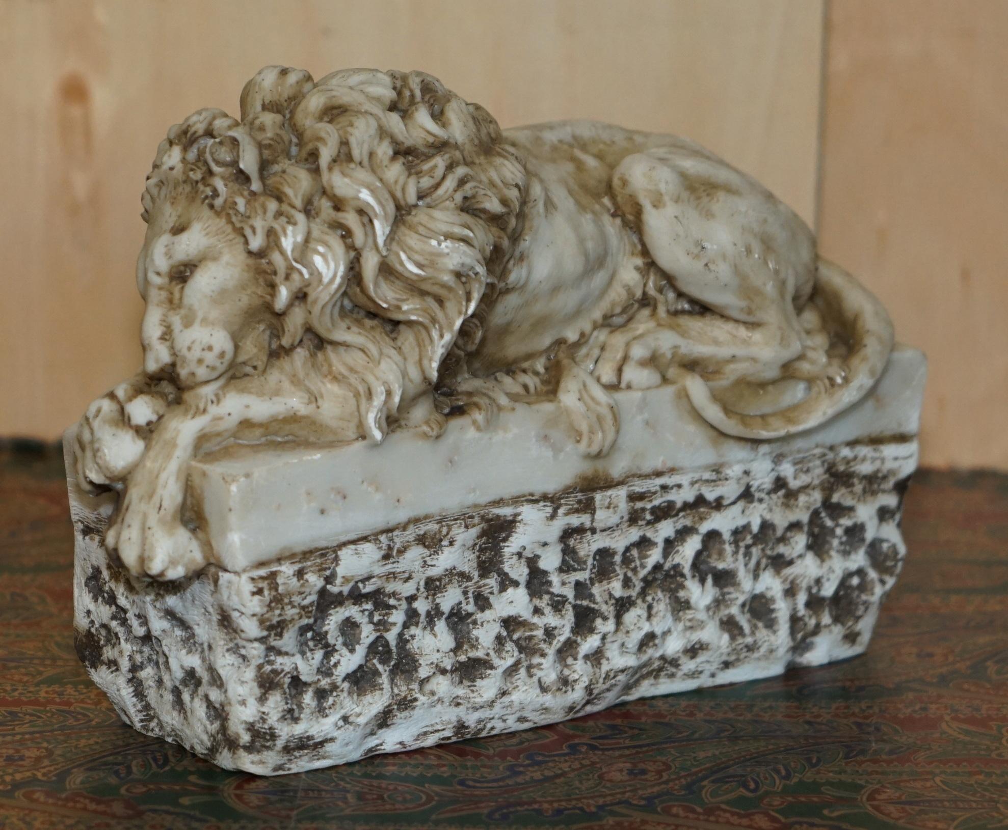 PAR DE ANTIGUOS LEONES ITALIANOS ANTONIO CANOVA CORCORAN GALLERY OF ART WASHINGTON en venta 5