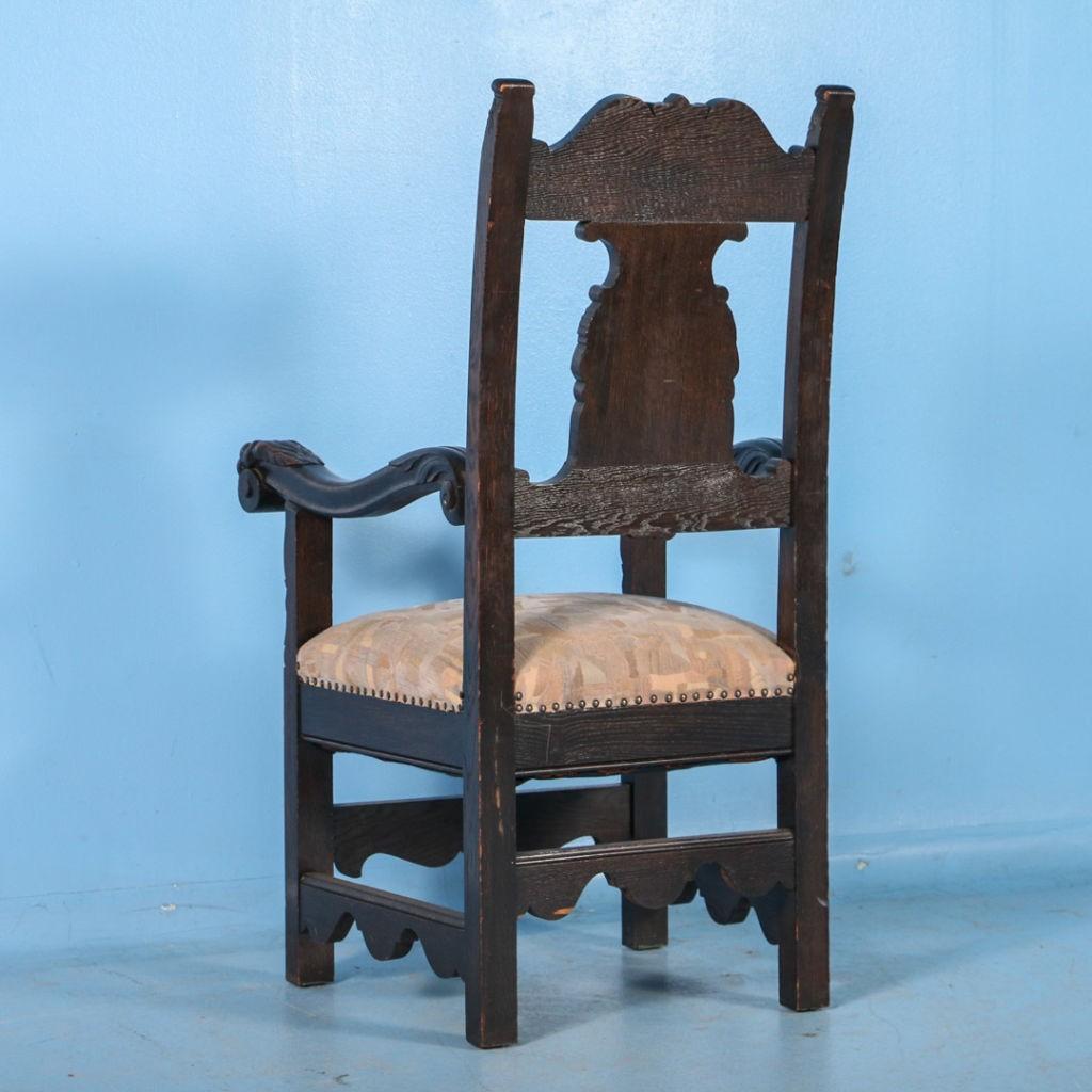 Pair of Antique Italian Armchairs with High Relief Carving, circa 1860-1880 In Good Condition For Sale In Round Top, TX