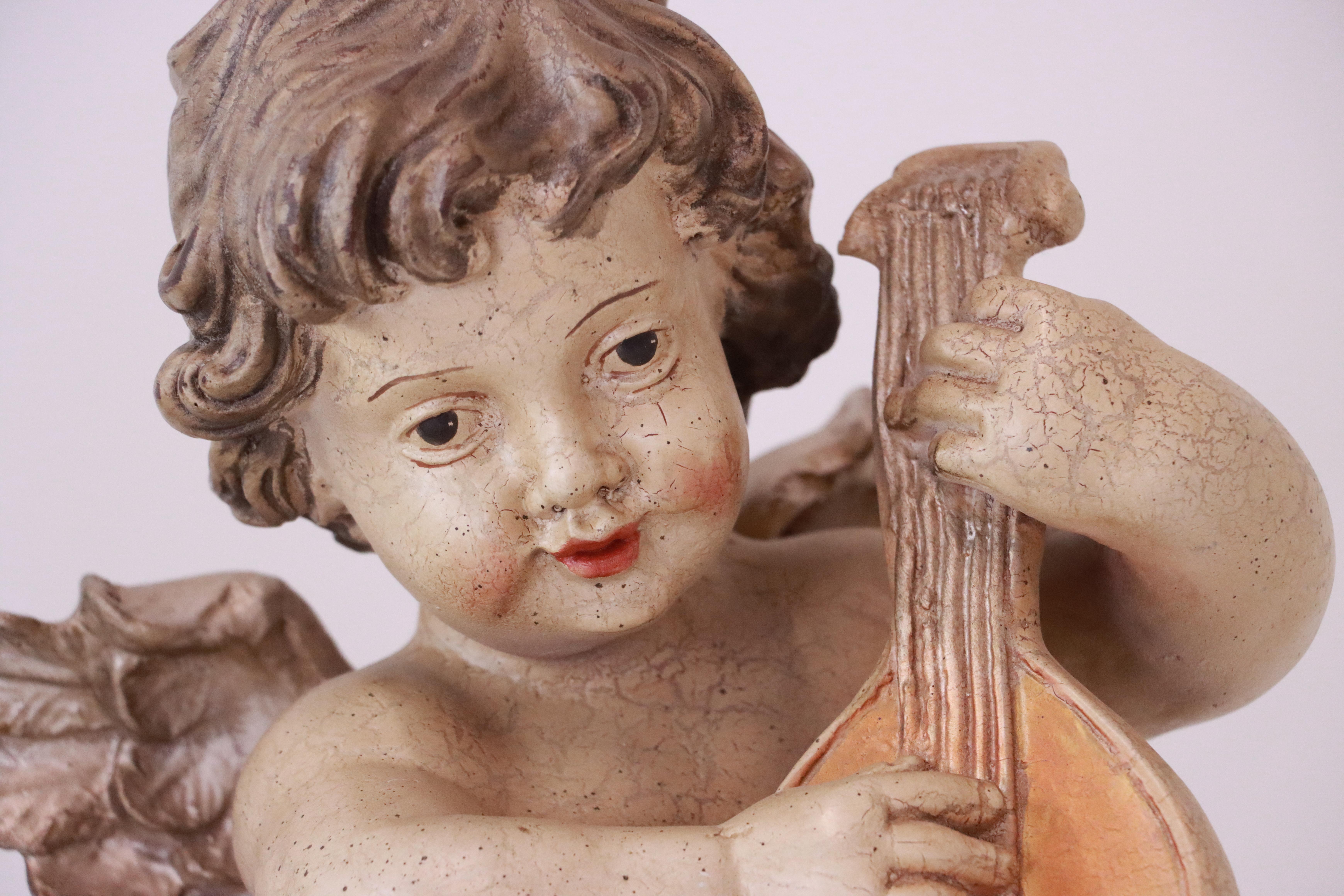 XX secolo Coppia di antichi putti italiani in stile barocco revival in vendita