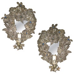 Pair of Antique Italian Beaded Sconces