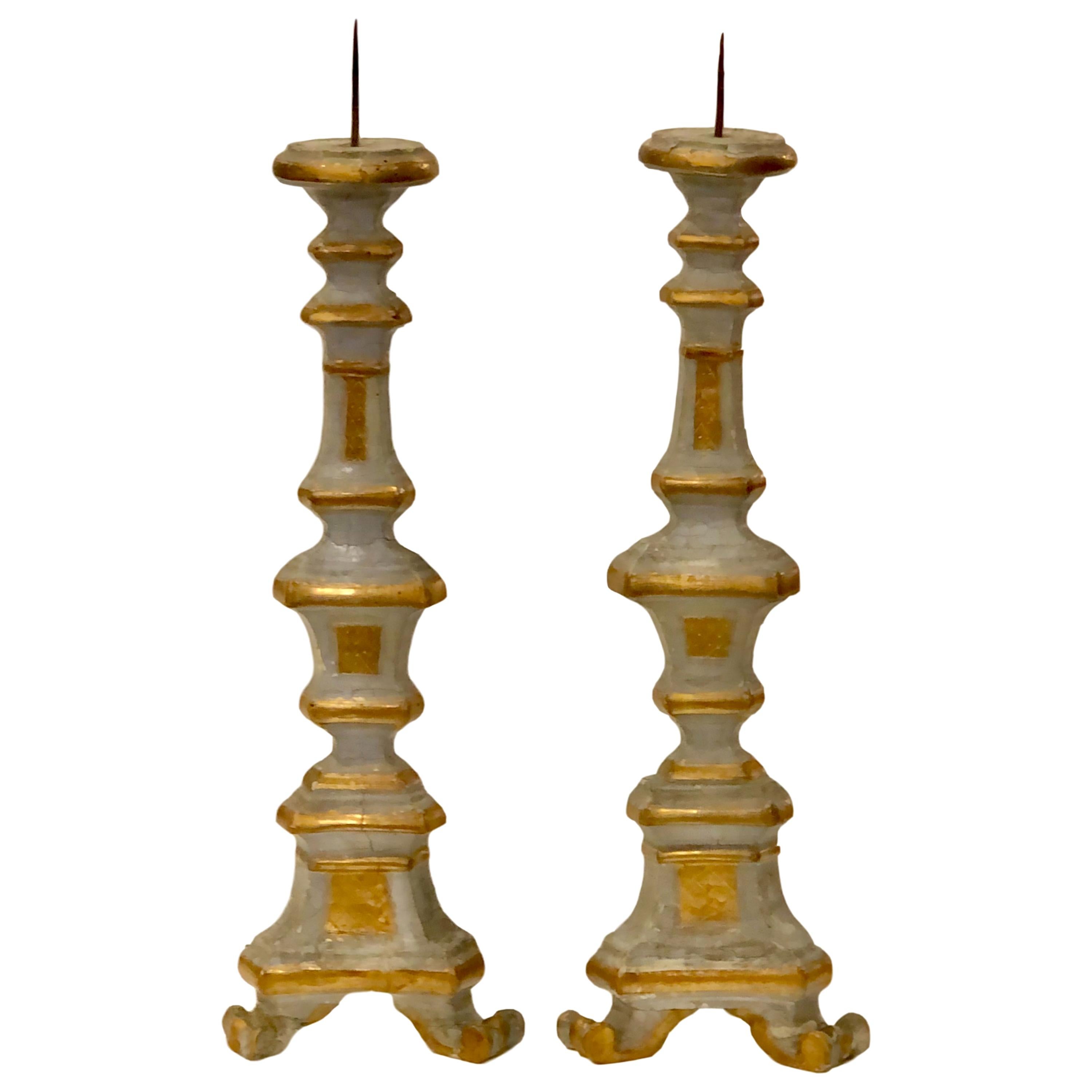 Pair of Antique Italian Candlesticks