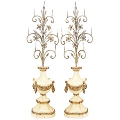 Pair of Antique Italian Candlesticks or Candleabra