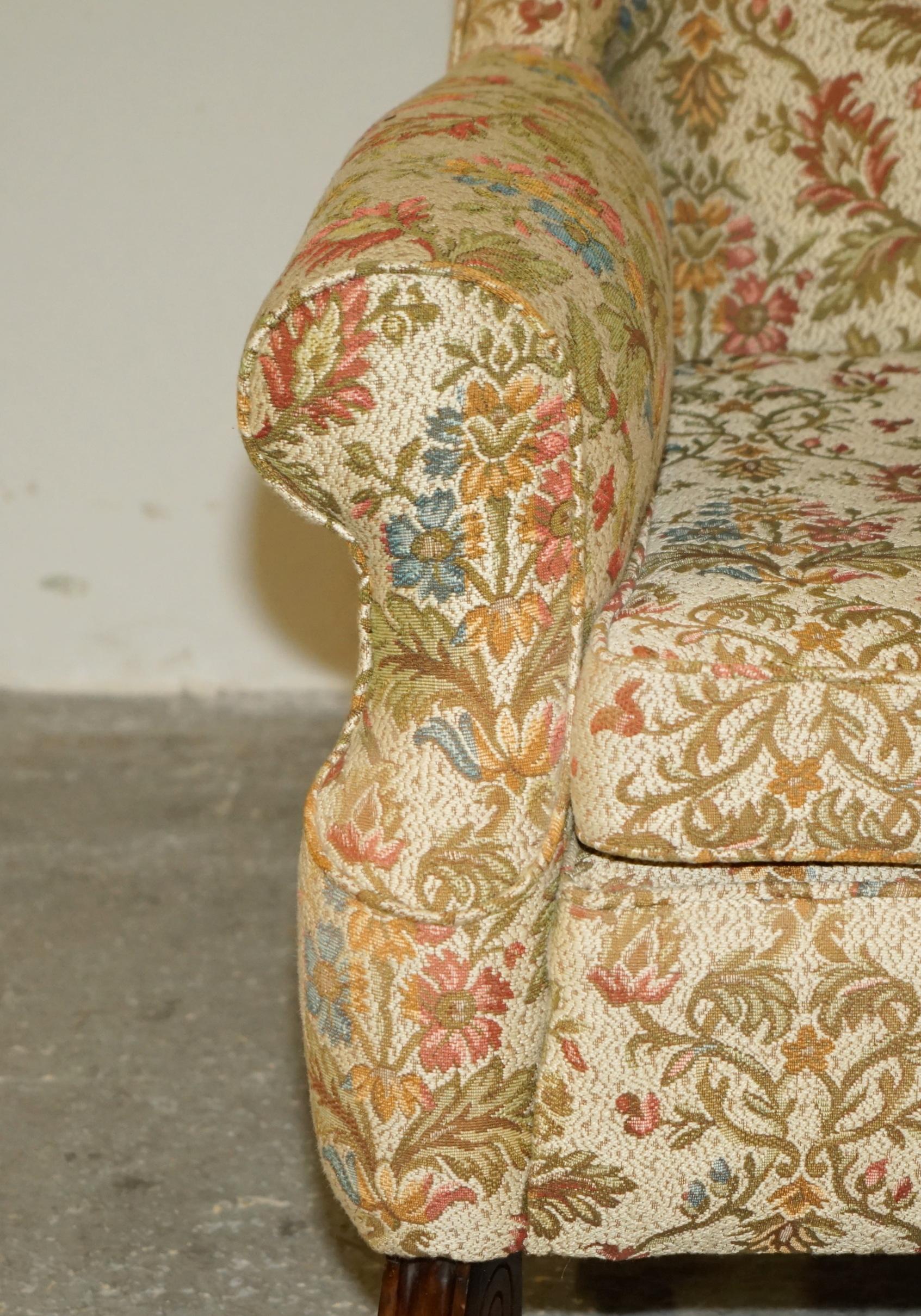 Late 19th Century PAIR OF ANTIQUE ITALIAN CAROLEAN HIGH BACK WiNGBACK ARMCHAIRS FOR UPHOLSTERY For Sale