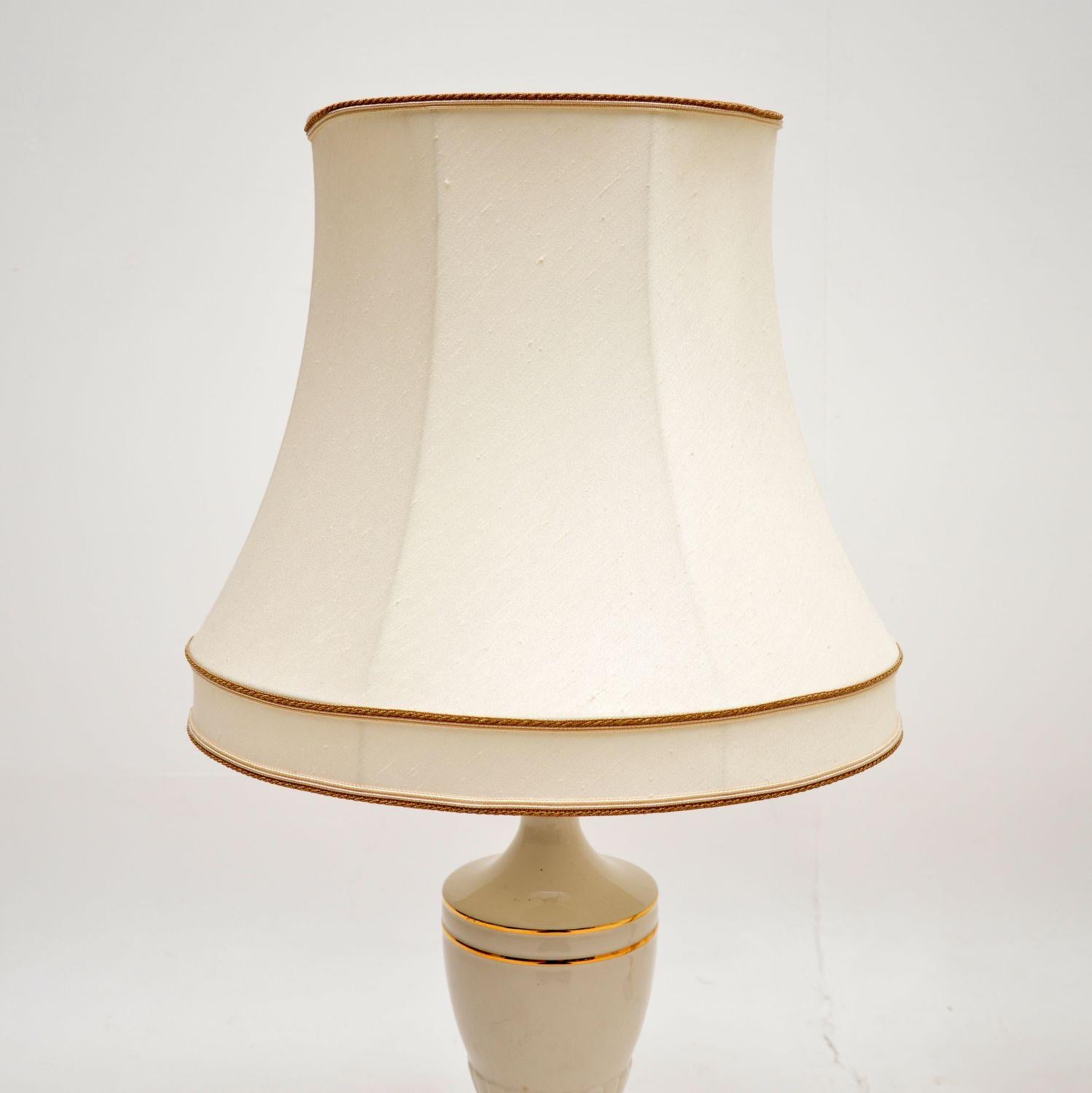 Mid-20th Century Pair of Antique Italian Ceramic Table Lamps For Sale