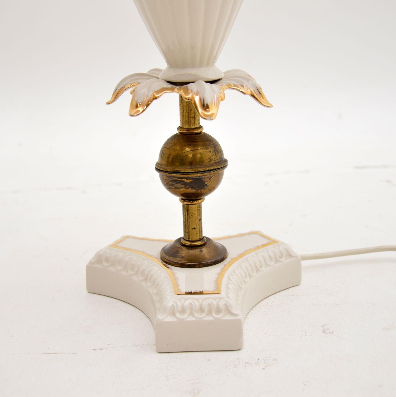 Pair of Antique Italian Ceramic Table Lamps For Sale 2