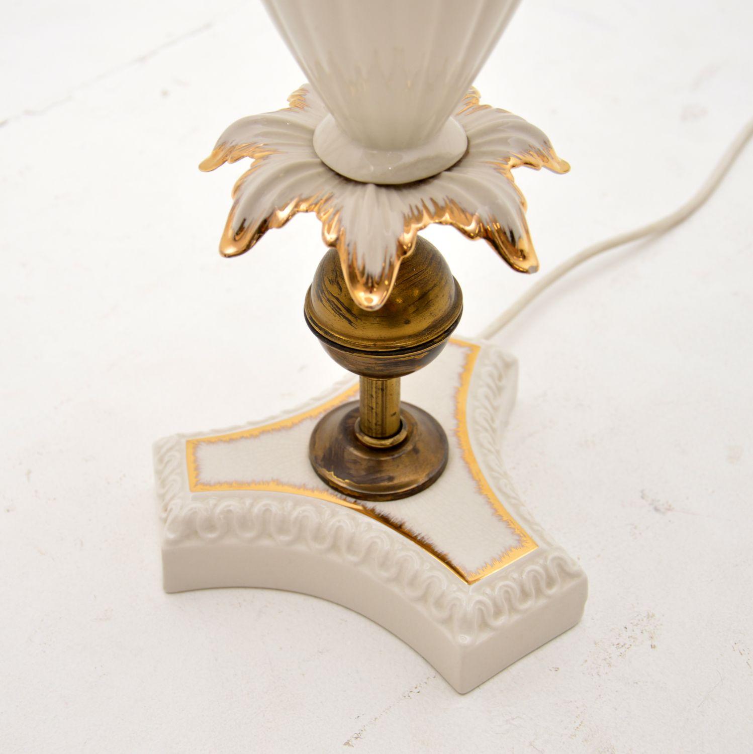 Pair of Antique Italian Ceramic Table Lamps For Sale 3