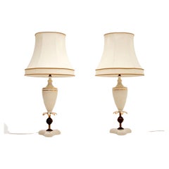Pair of Retro Italian Ceramic Table Lamps