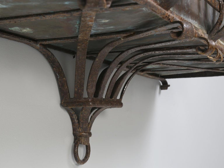 Pair of Antique Italian Copper and Steel Window Boxes, 2 Pairs