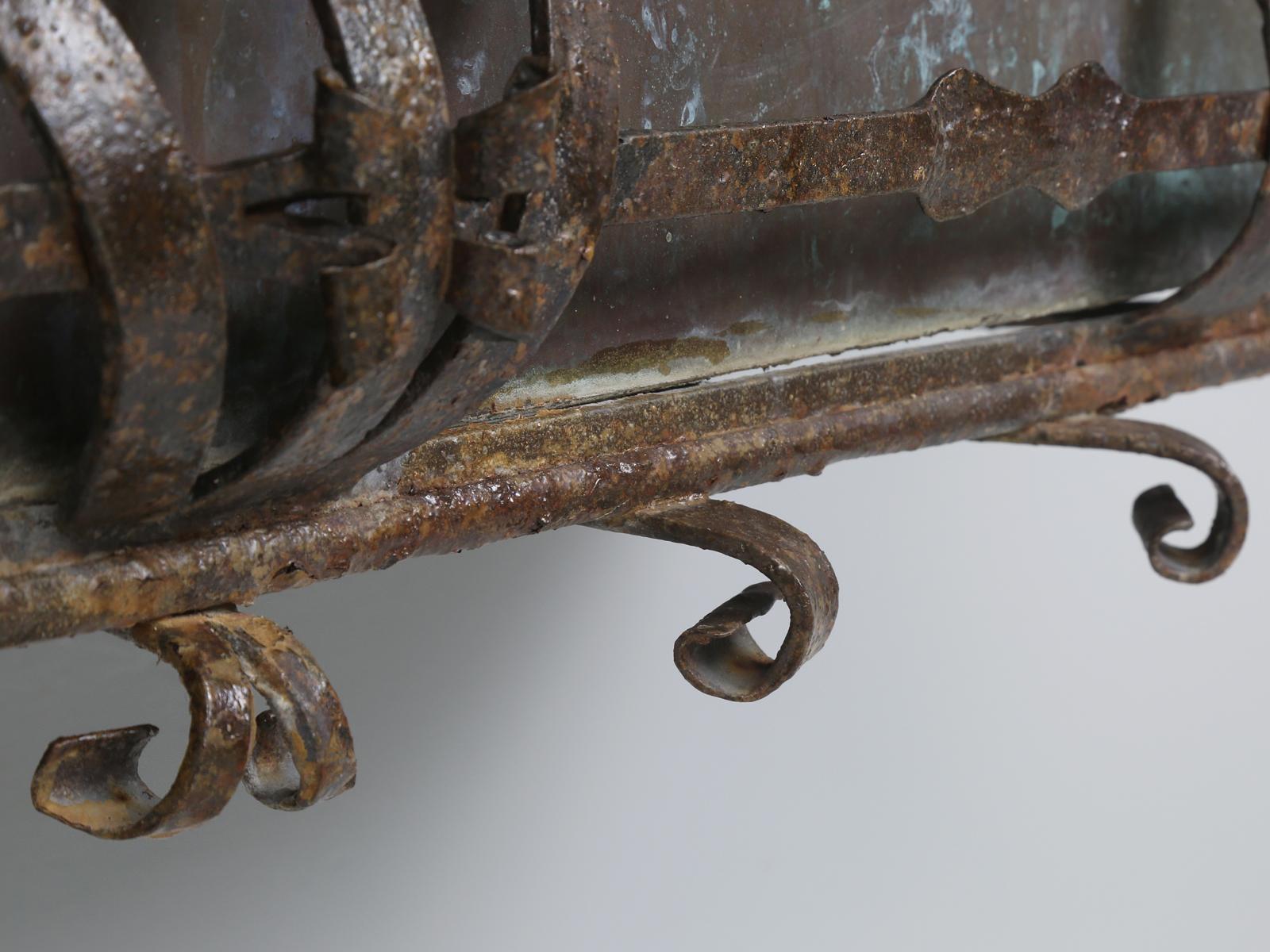 Pair of Antique Italian Copper and Steel Window Boxes, 2 Pairs Available In Good Condition In Chicago, IL