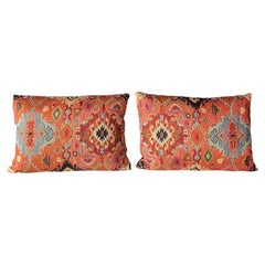 Pair of Antique Italian Decorative Textile Pillow Set