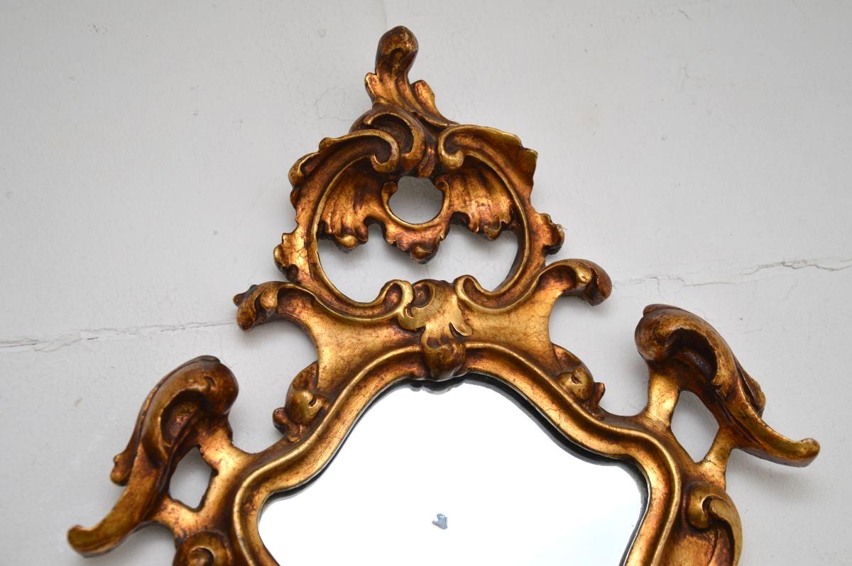 Pair of Antique Italian Giltwood Mirrors In Good Condition In London, GB