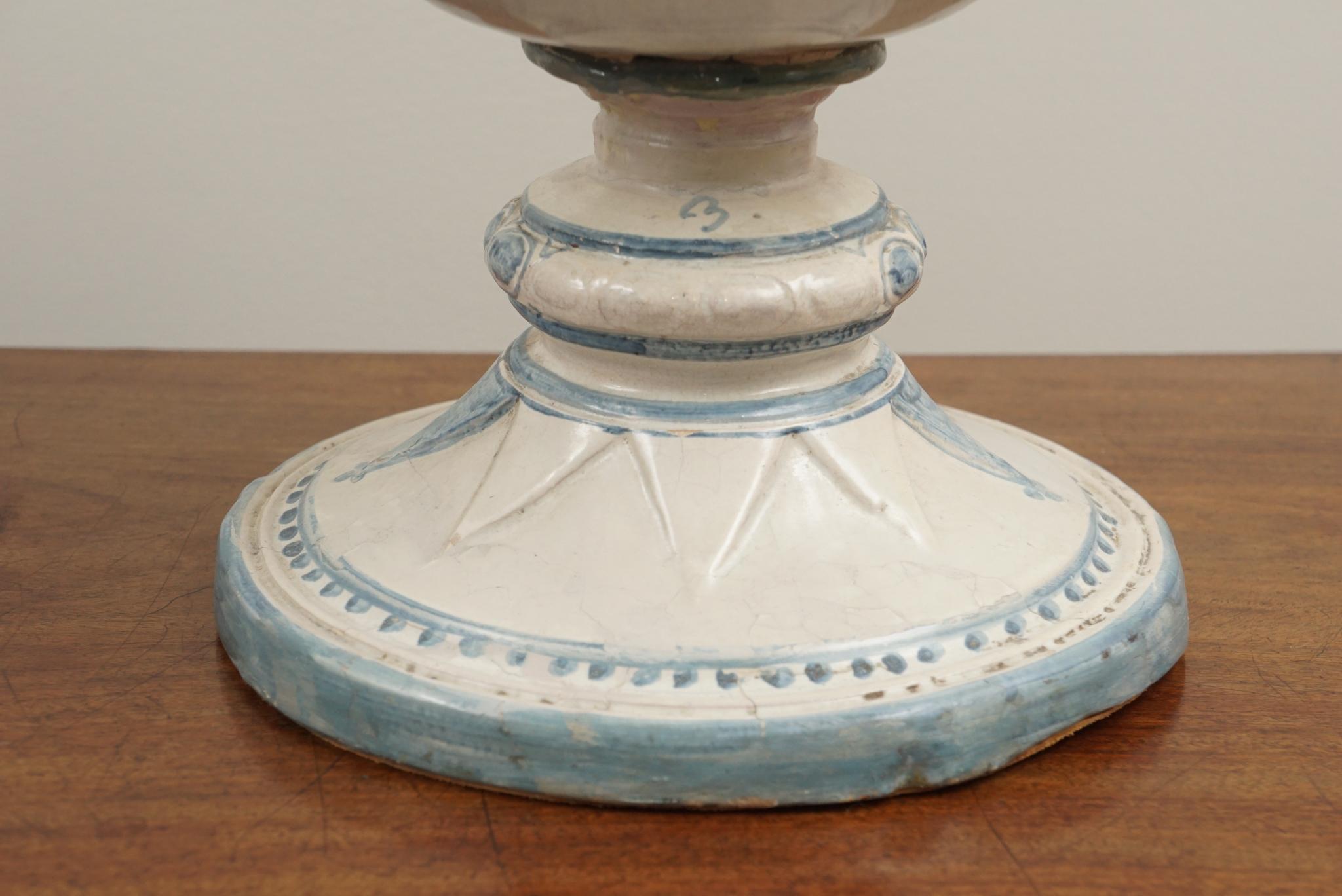 Pair of Antique Italian Glazed Pottery Jars 1