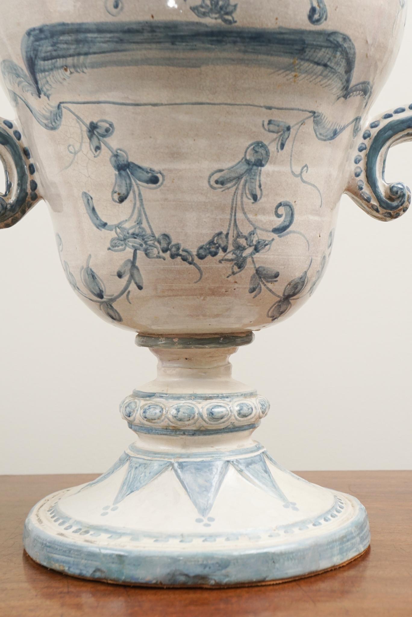 Pair of Antique Italian Glazed Pottery Jars 3