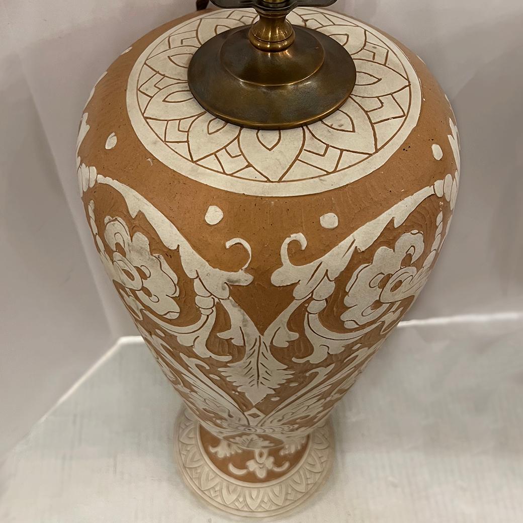 Pair of Antique Italian Lamps In Good Condition For Sale In New York, NY