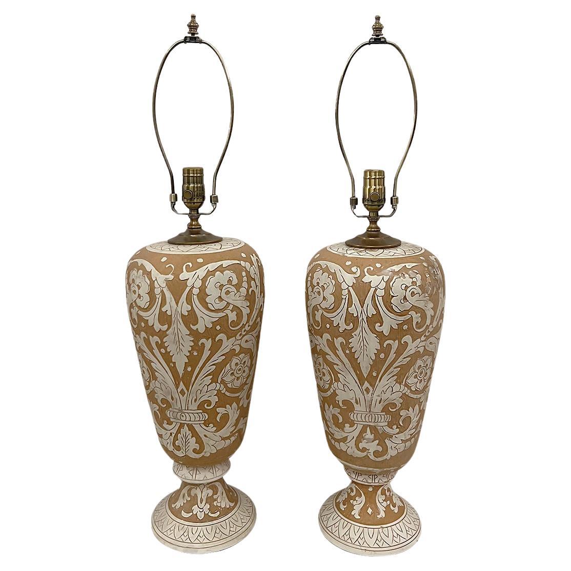 Pair of Antique Italian Lamps